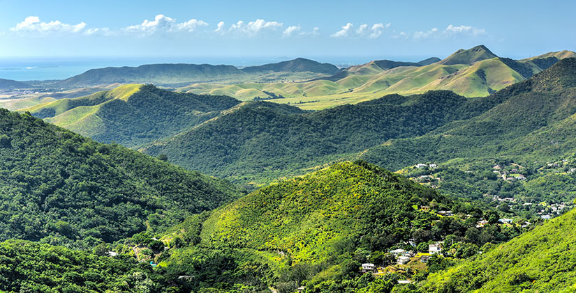 Mountainous landscape in Puerto Rico.