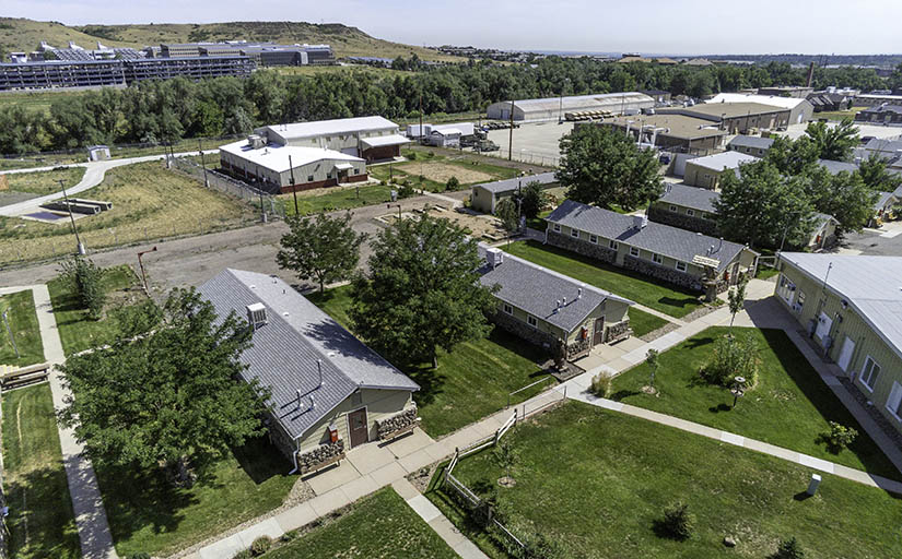 Aerial photo shows the South Table Mountain Energy Park campus.