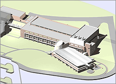 Architect's rendering of NREL's new Science and Technology Facility.
