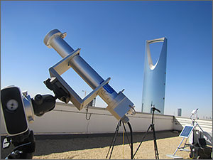 Photo of solar monitoring equipment on a rooftop.