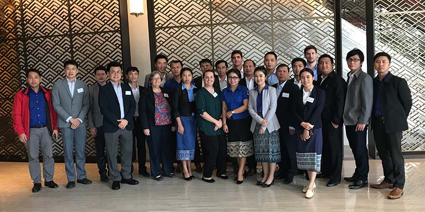 This photo shows the members of the Technical Committee of the Energy Alternative Study for the Lao PDR.