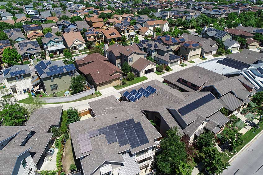 Suburban homes in central Arizona