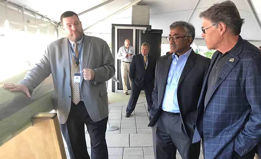 NREL Senior Engineer, Derek Berry, and Energy Secretary, Rick Perry