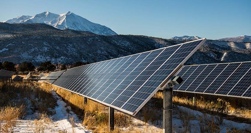 Photo of solar photovoltaic array.