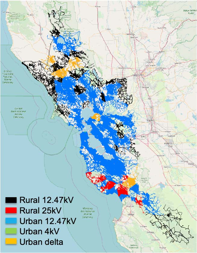 Graphic of a Smart-DS distribution system in San Francisco.