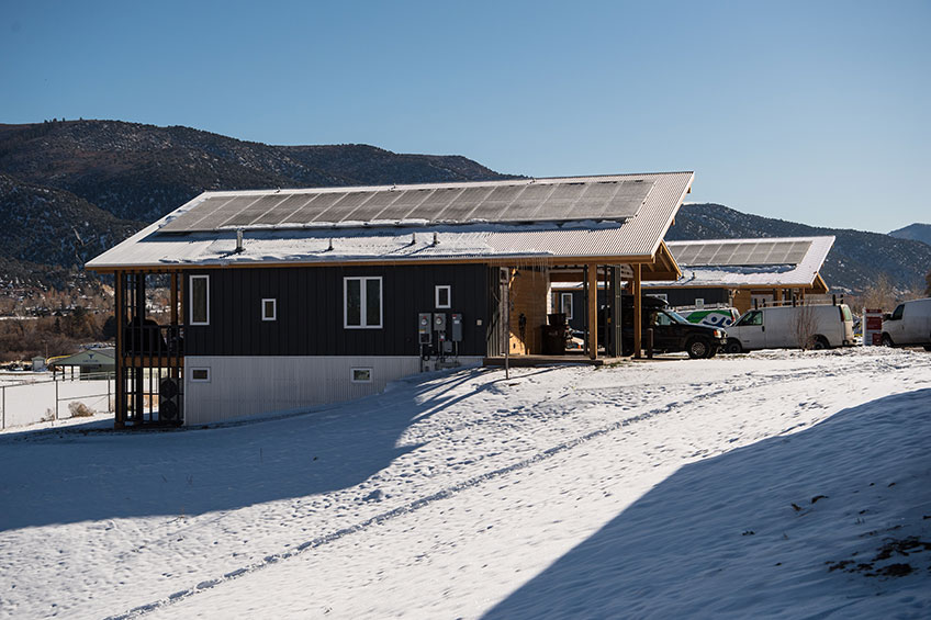 Photo of the Basalt Vista neighborhood in Colorado built in partnership with Holy Cross Energy.