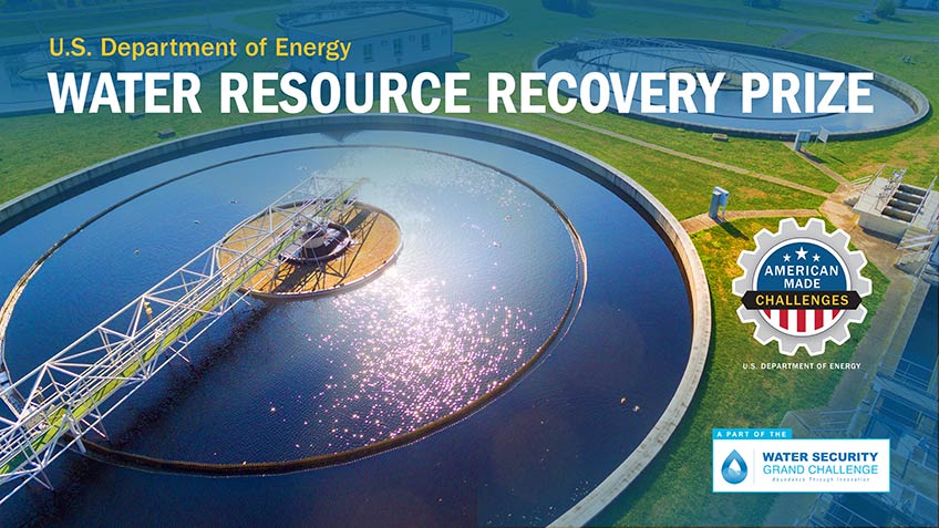 Graphic announcing Water Resource Recovery Prize.