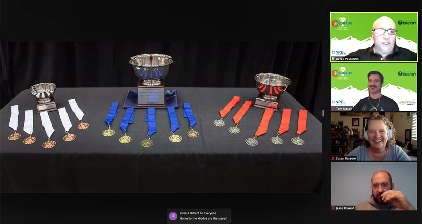 Medals on a table