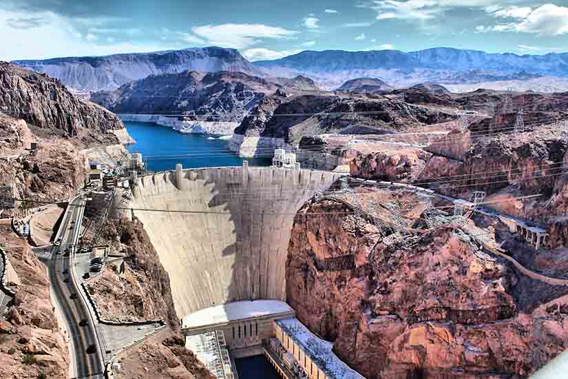 Hoover Dam viewed from above