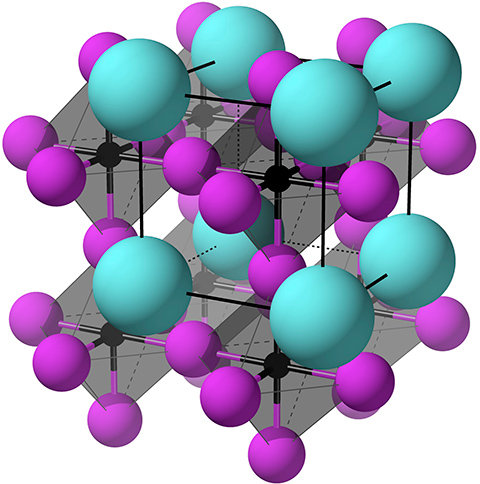 Illustration of the crystal structure of a new nitride perovskite