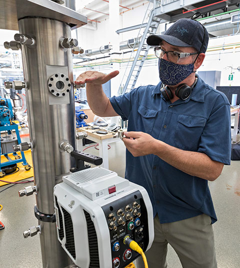 Photo of a man working in a laboratory