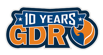 10 years GDR logo