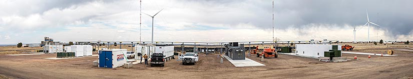 Photo of the Power Electronic Grid Interface research pad at NREL’s Flatirons Campus.