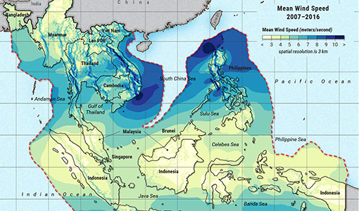 Southeast Asia Wind Resource Data Set Released Through the Renewable Energy Data Explorer