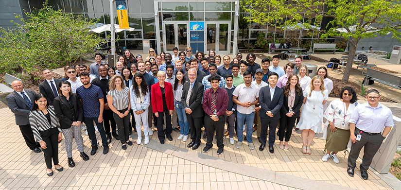 A large group of interns pose with Secretary Granholm.