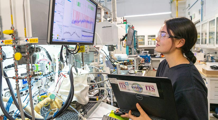 A researcher working in a lab.