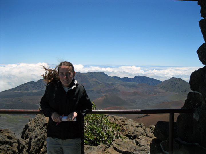 Alicen Kandt at Haleakalā National Park.
