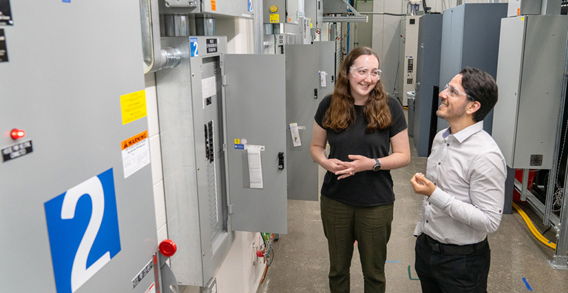 Two people in a lab.