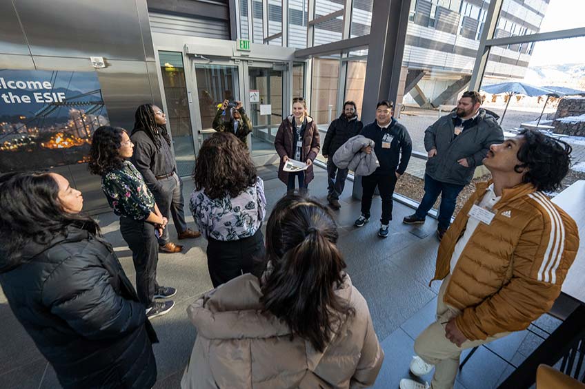 Students tour the Energy Systems Integration Facility.