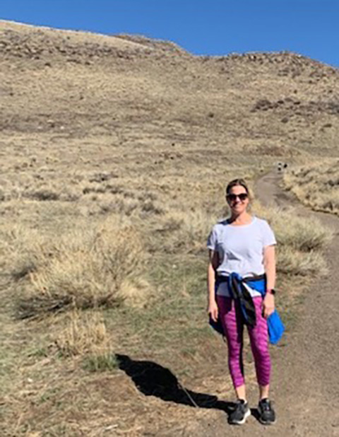 Katherine Hurst hiking in Colorado