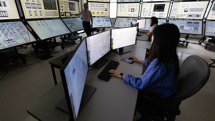 People sitting at computers