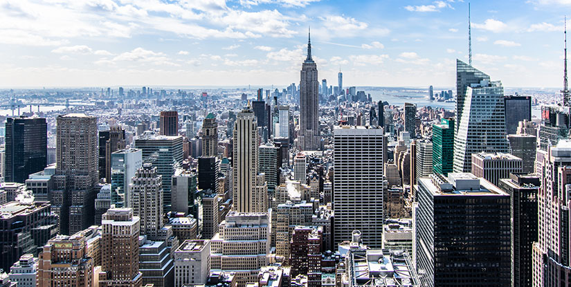 Photo of a New York City skyline.