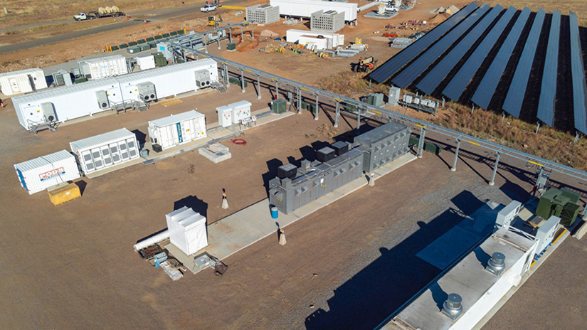 Aerial view of computer housing at NREL facility.
