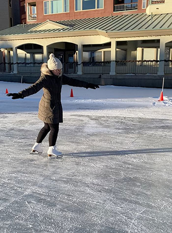 Genevieve Starke ice skating.