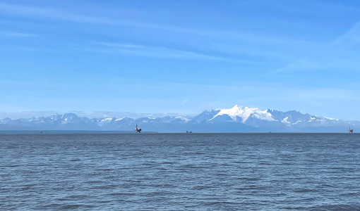 Photo shows the waters of Cook Inlet