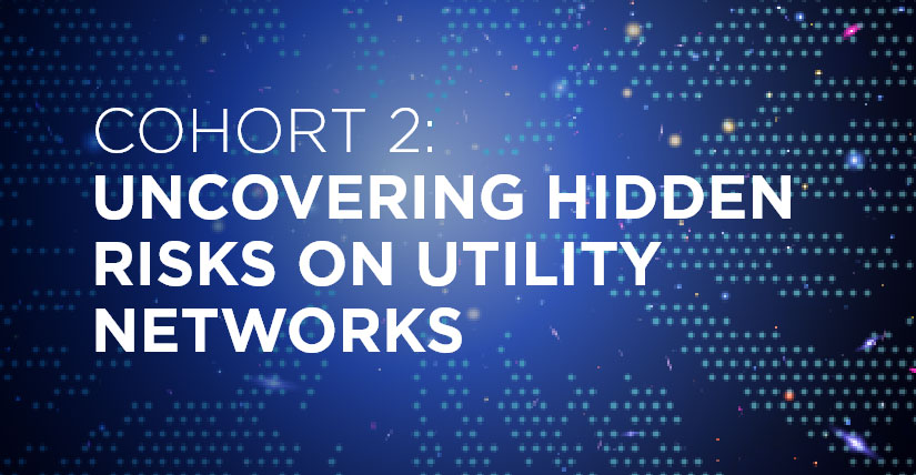 Cohort 2: Uncovering Hidden Risks on Utility Networks text overlayed on dots background