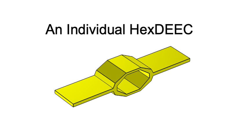 A graphic illustration of one hexagonal distributed embedded energy converter C