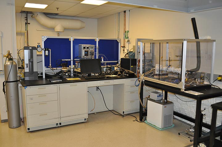 A photo of the Fundamental Air-Cooling Heat Transfer Test Bench