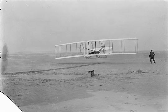 An old picture of an airplane