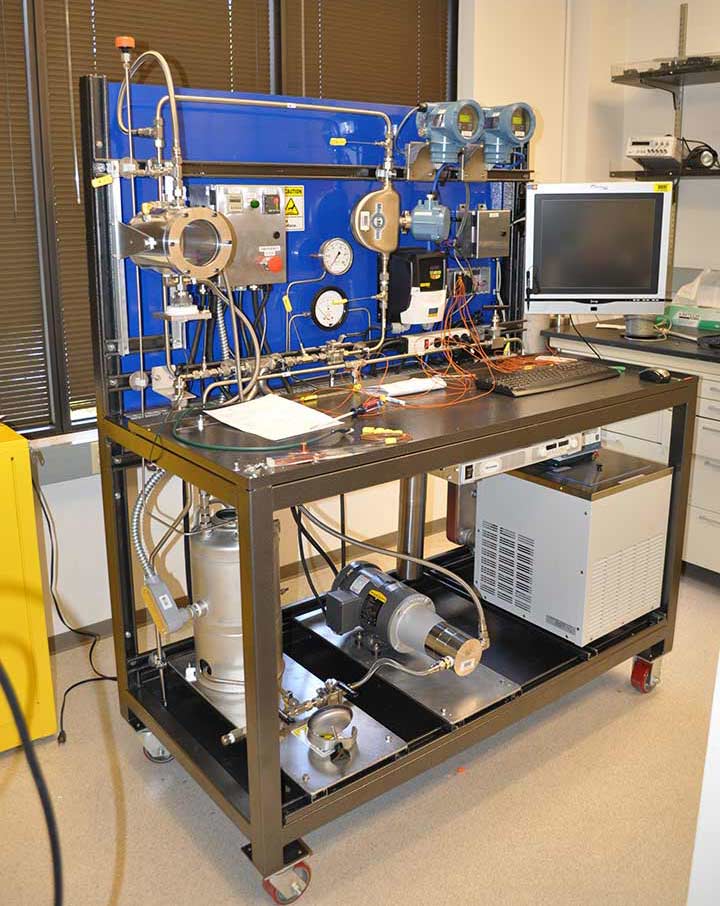 A photo of the Oil Cooling Test Bench