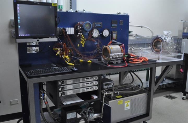 A photo of the Single-Phase Liquid Cooling Test Bench