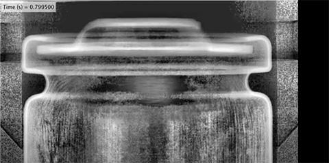 An X-ray of the inside of a Li-ion battery cell.