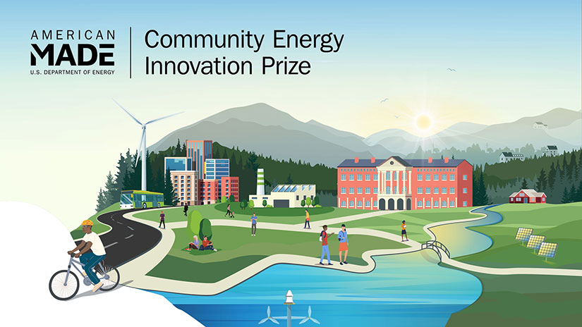 Graphic logo of the Community Energy Innovation Prize.