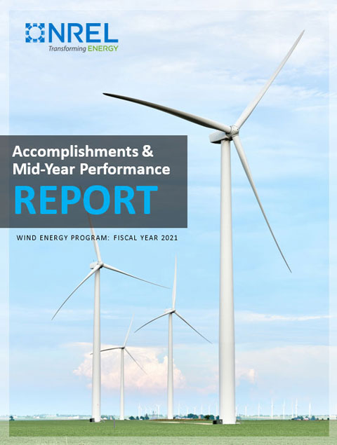 land-based wind turbines on report cover