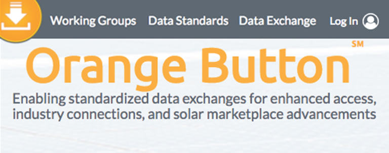 Screenshot image of Orange Button data website home page.