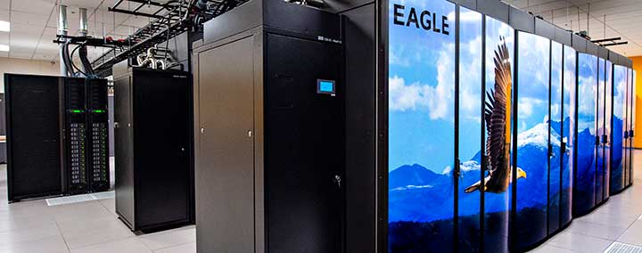 Photo of the Eagle supercomputer