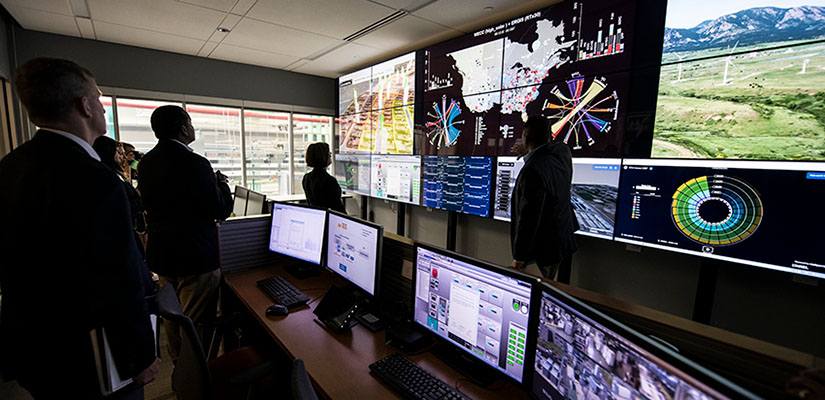 A utility control room