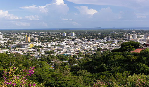 View of Puerto Rico from atop a mountain